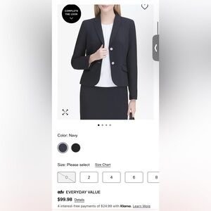 Calvin Klein women’s two piece suit